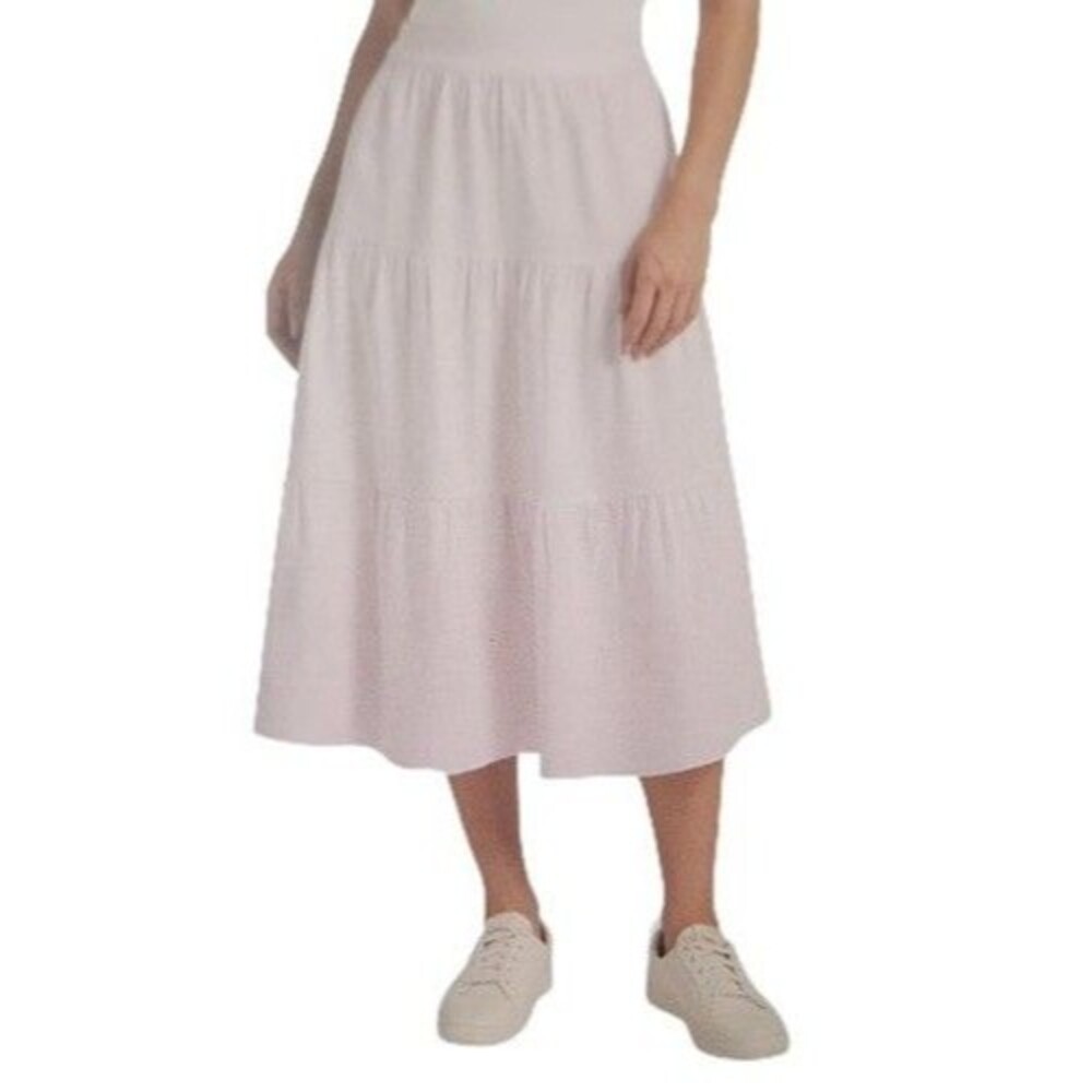 Matty M Women's 3 Tiered Midi Skirt Light Purple XL NWT